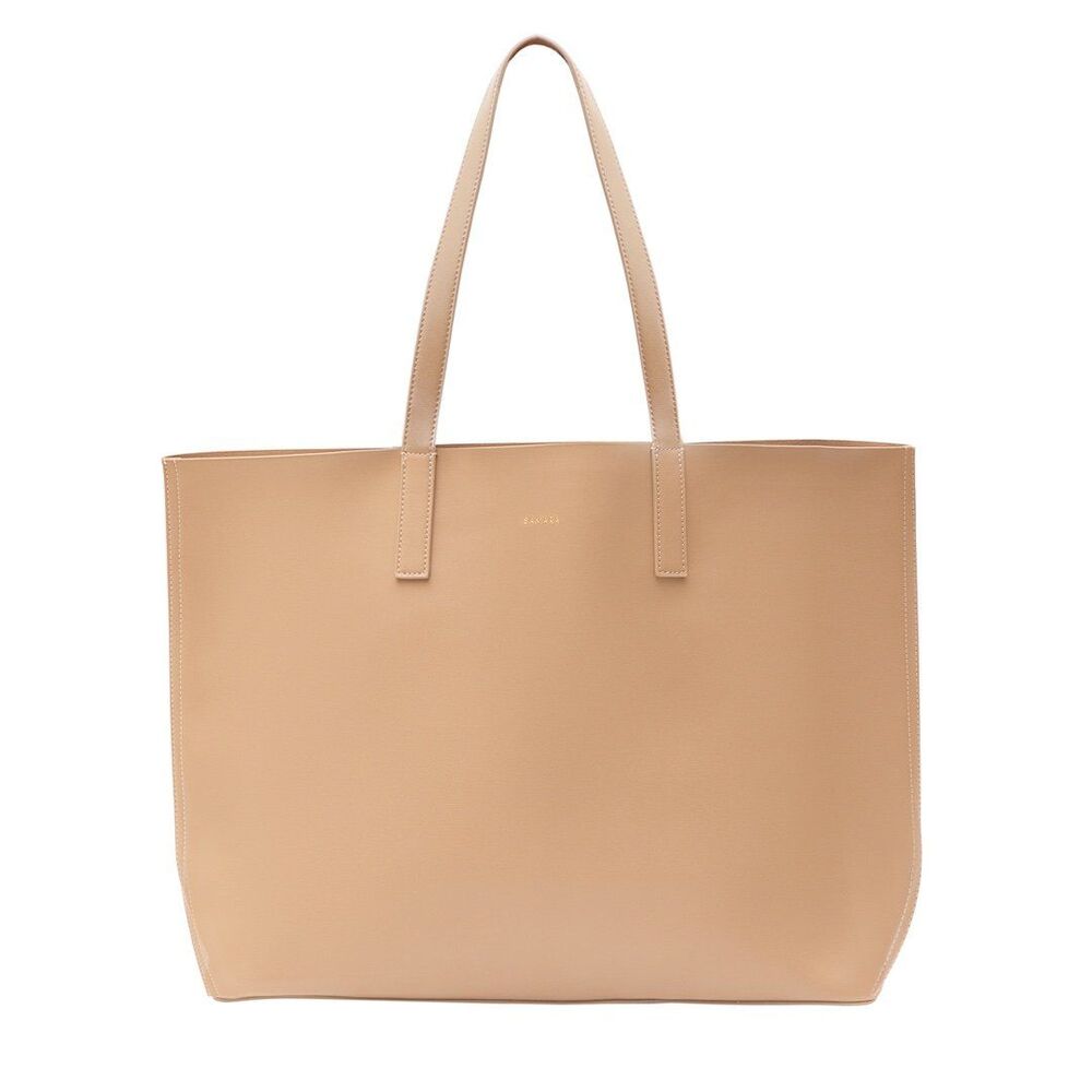 Samara Anthropologie Buttery Soft Vegan Leather Suede Interior Everyday Tote Bag